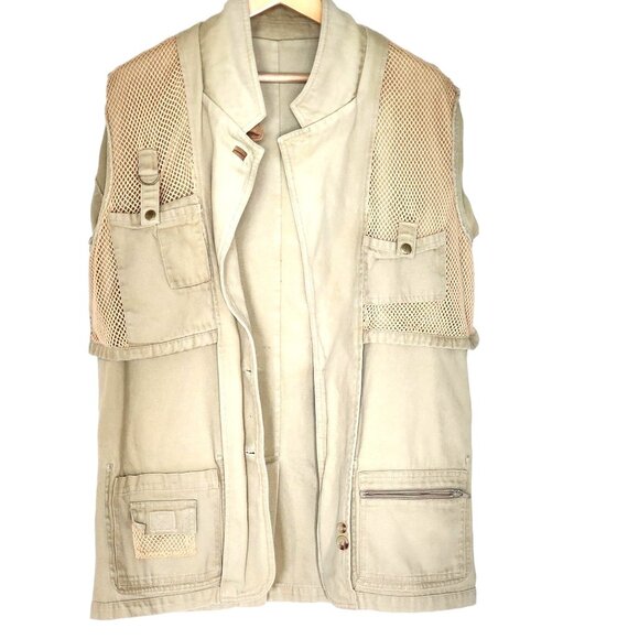 Orvis Men Vintage Elbow Patch Fishing Hunting Button Down Jacket Size Med Tall - Picture 6 of 13